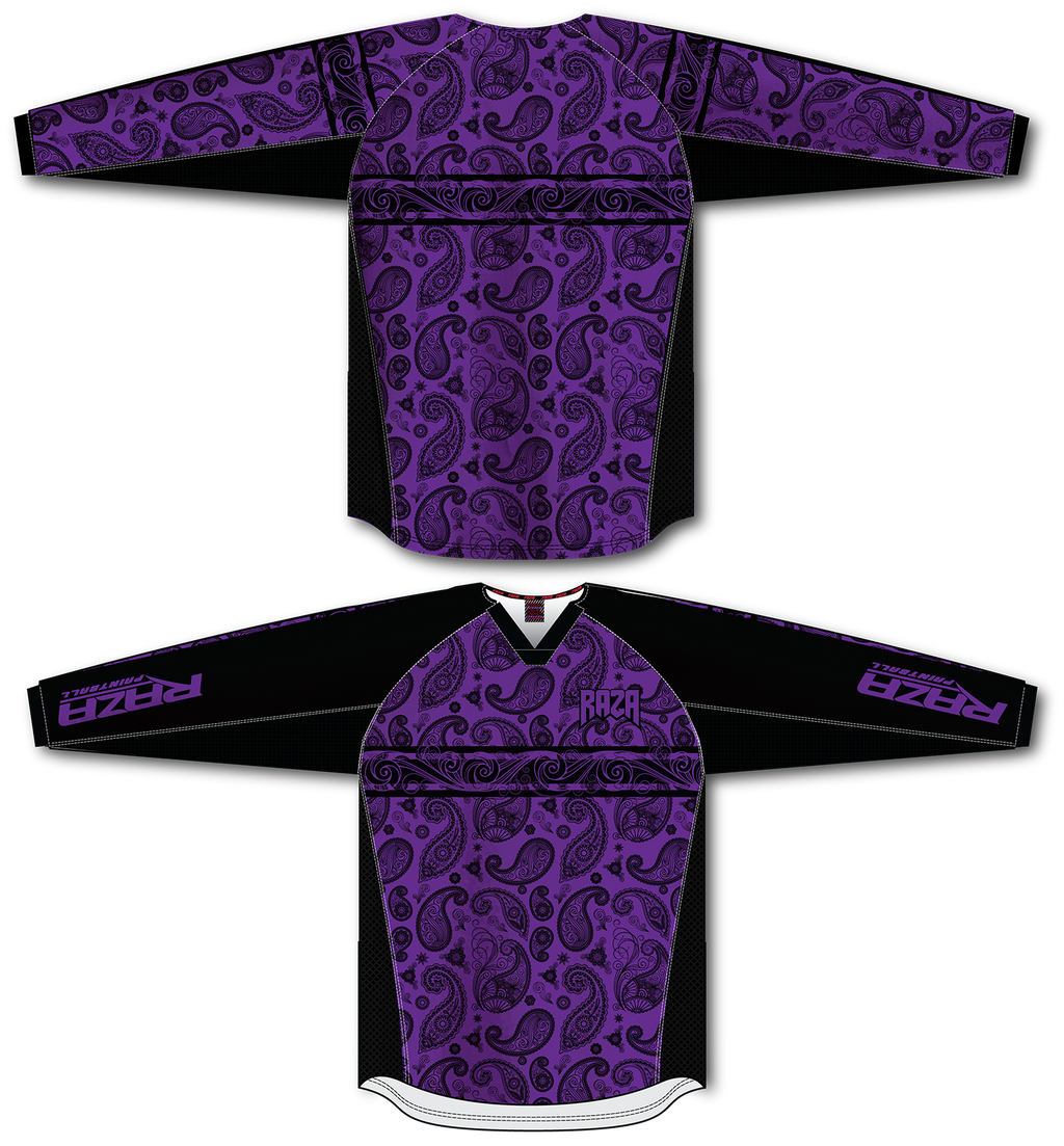 Bandana Purple/Black TM2 Jersey - RazaLife - TM2 Jersey - RazaLife - RazaLife - paintball - custom - jerseys - sports - uniforms - woodsball - softball - baseball - basketball - soccer