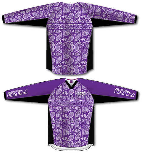 Bandana Purple/White TM2 Jersey - RazaLife - TM2 Jersey - RazaLife - RazaLife - paintball - custom - jerseys - sports - uniforms - woodsball - softball - baseball - basketball - soccer
