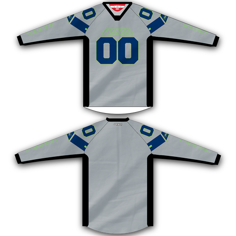Gray Navy Lime Jersey