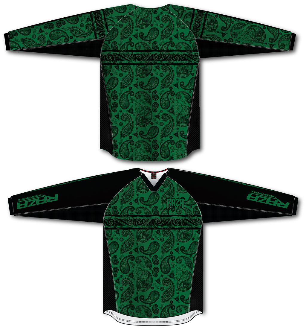 Bandana Green/Black TM2 Jersey - RazaLife - TM2 Jersey - RazaLife - RazaLife - paintball - custom - jerseys - sports - uniforms - woodsball - softball - baseball - basketball - soccer