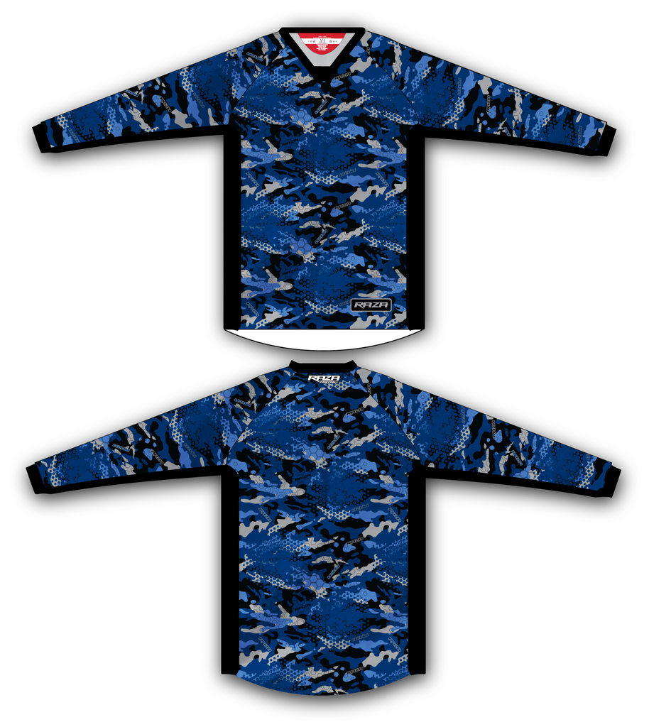 Blue Razaflage TM2 Jersey - RazaLife - TM2 Jersey - RazaLife - RazaLife - paintball - custom - jerseys - sports - uniforms - woodsball - softball - baseball - basketball - soccer