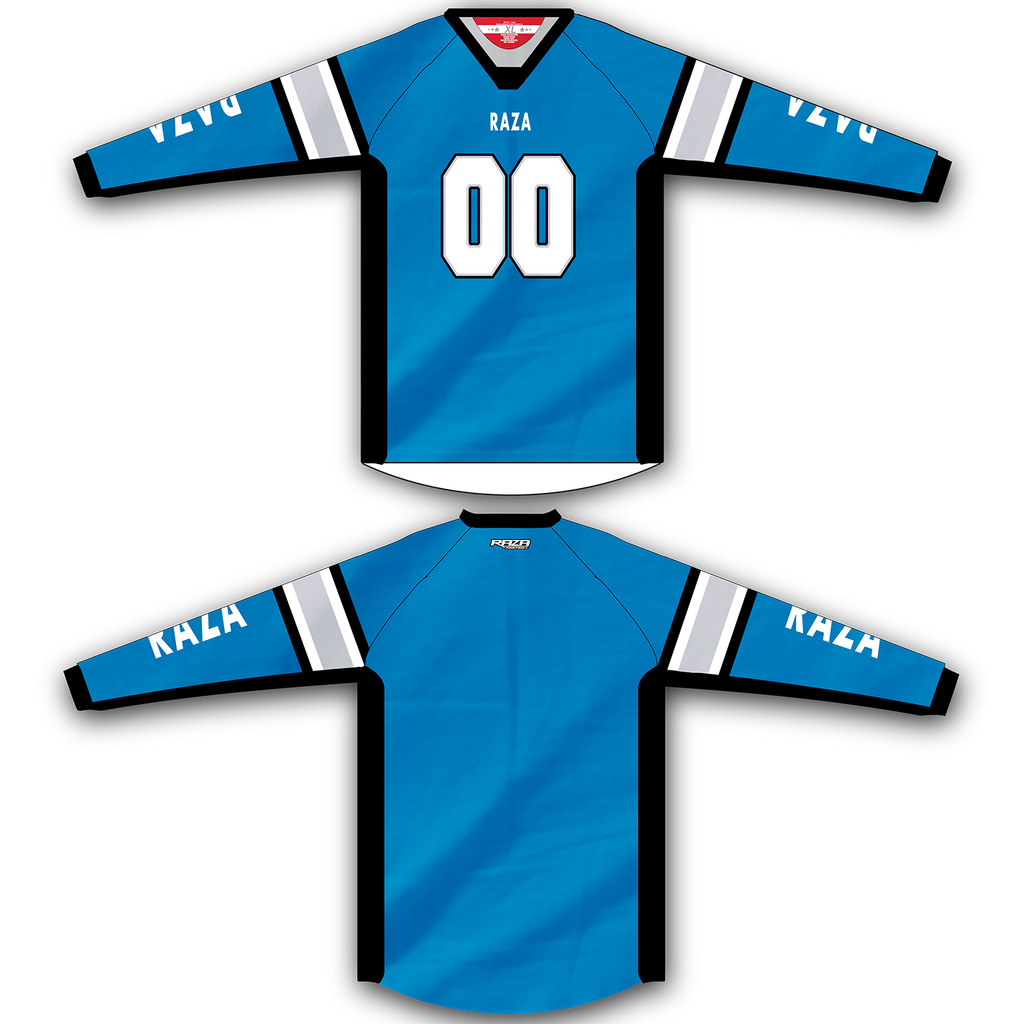 Blue Silver Black TM2 Jersey - RazaLife - TM2 Jersey - RazaLife - RazaLife - paintball - custom - jerseys - sports - uniforms - woodsball - softball - baseball - basketball - soccer